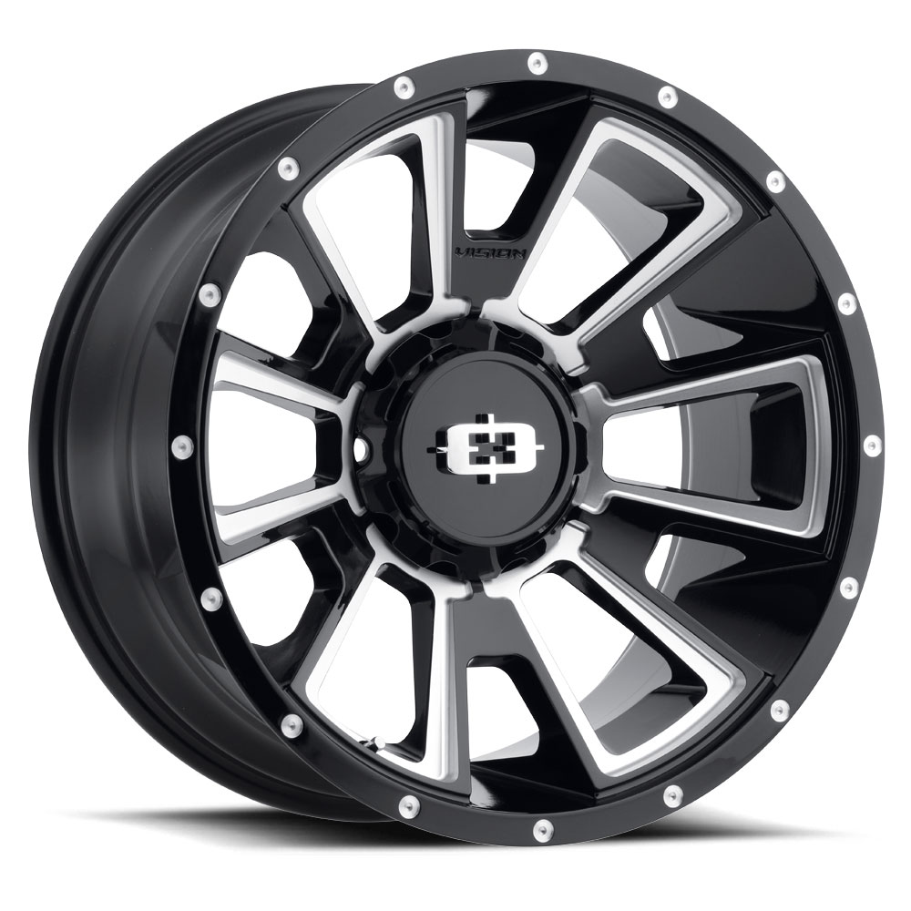 Vision 391 REBEL  Gloss Black Milled Spoke