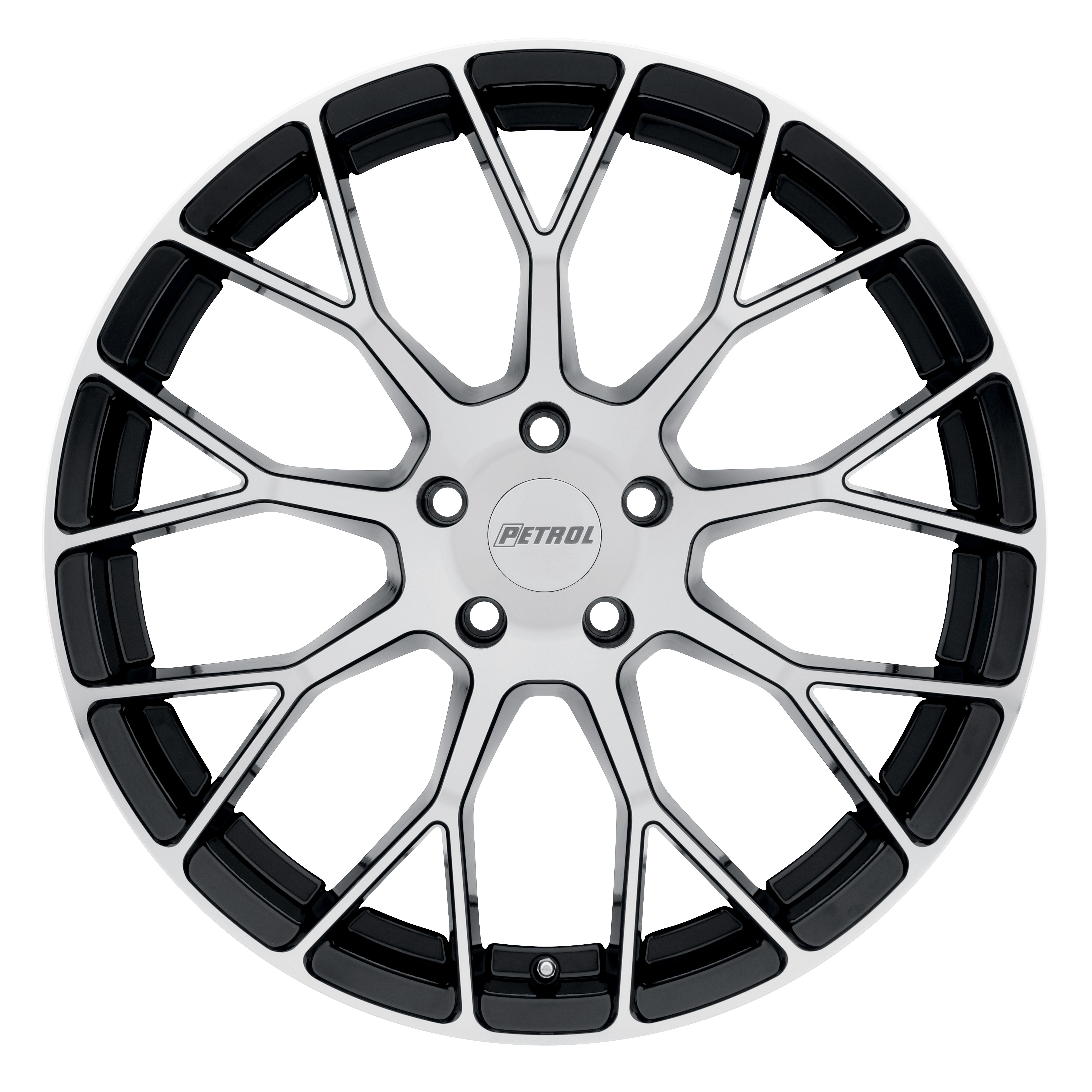 PETROL P2B Gloss Black With Machine Face Size-19x8 Boltpattern-5x120 ...