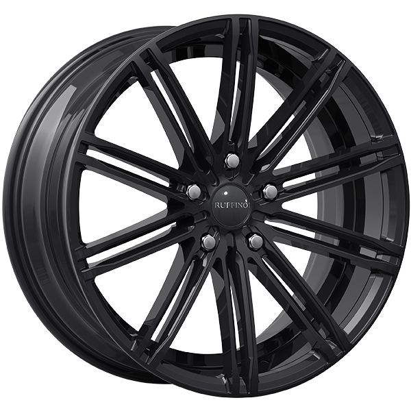 Ruffino Nero Gloss Black size-18x8 boltpattern5x114.3 load rating-1521. ...