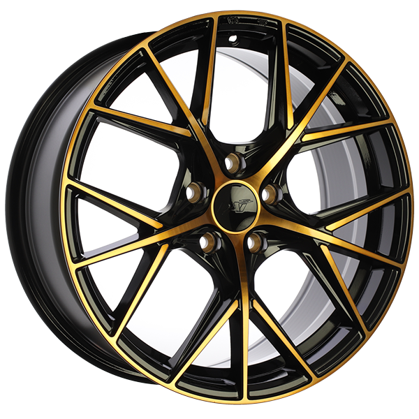 DAI Wheels A-Spec Gloss Black - Machined Face - Bronze Face size-18x8 ...