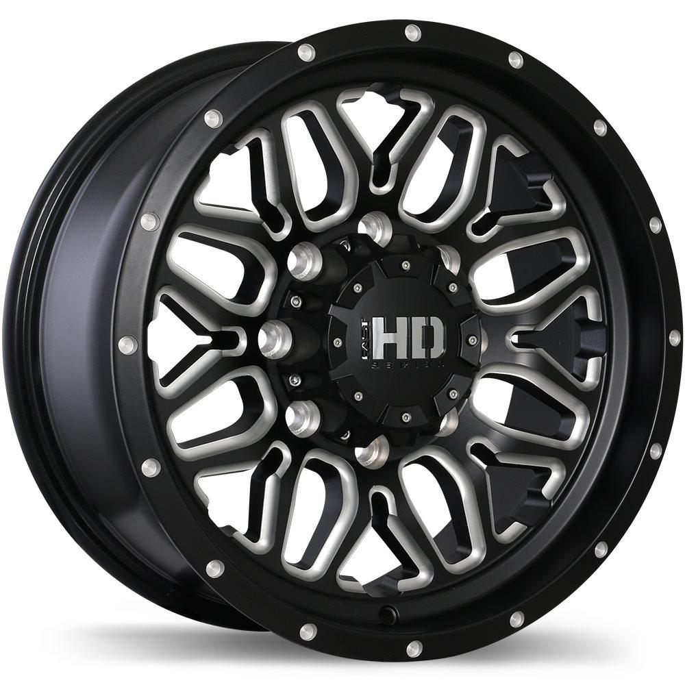 Fast Wheels Rigg Matte Black with Milled Trim - F204A-1890-82FH+20C249