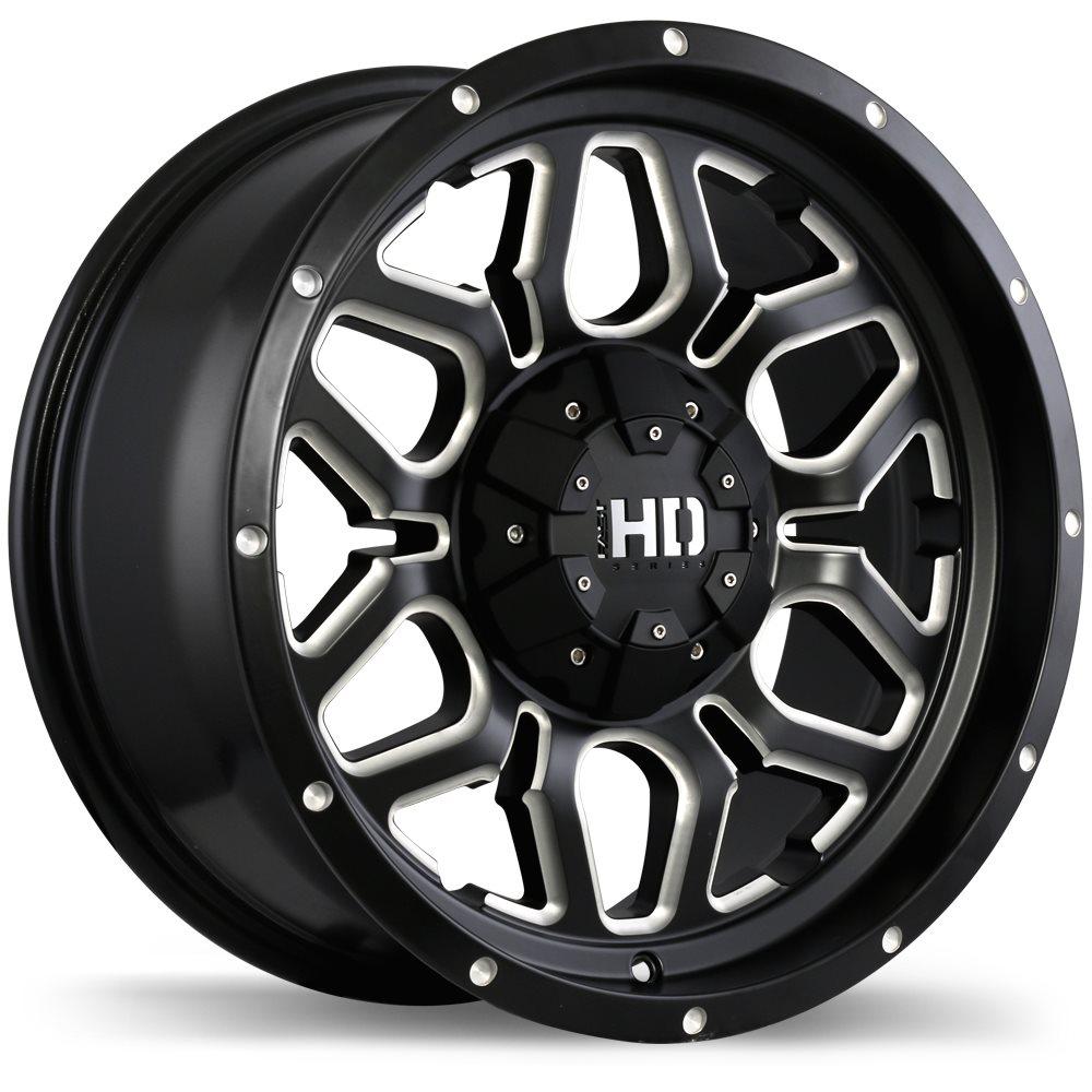 Fast Wheels Rigg  Matte Black with Milled Trim