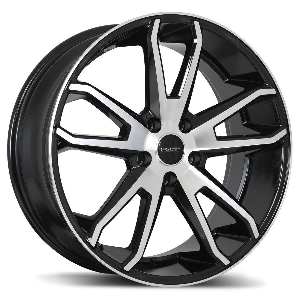 Fast Wheels Falcon  Gloss Black with Machined Face
