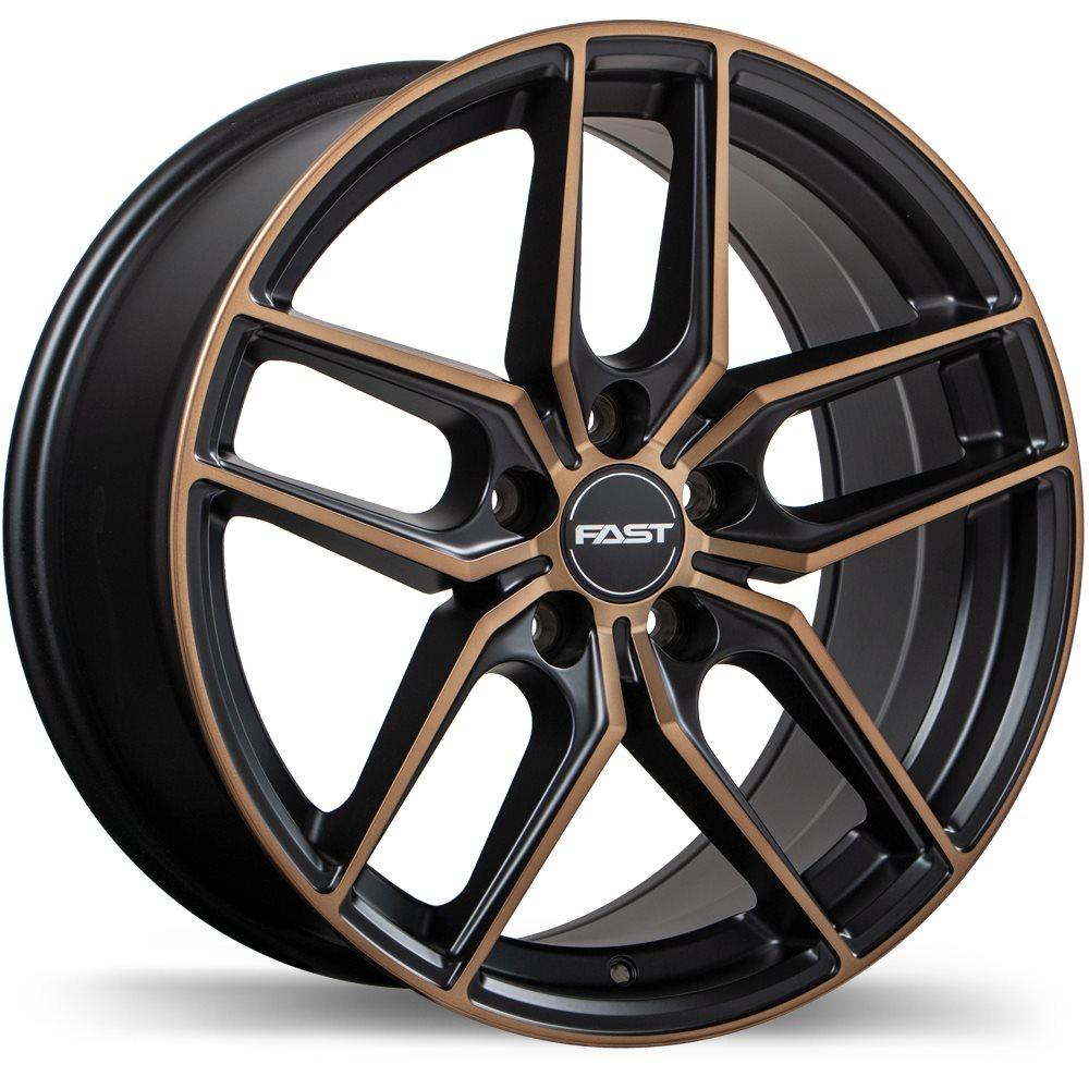 Fast Wheels Aristo  Satin Black with Machined Face and Bronze Clear