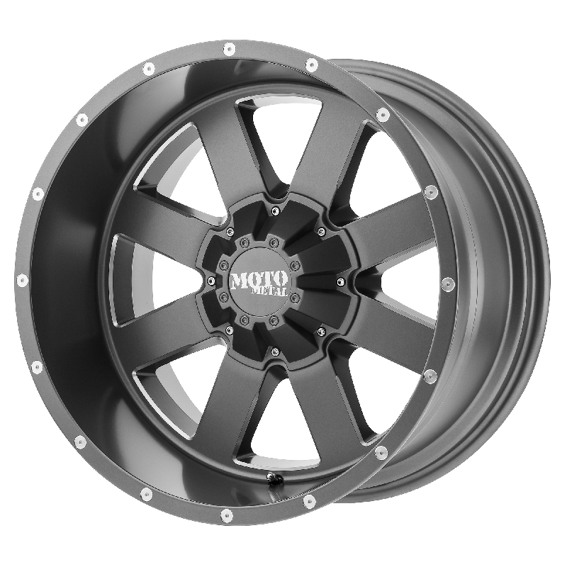 MOTO METAL MO962 Satin Gray W Milled Accents - MO96281087424N